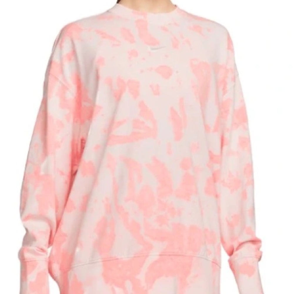 Nike Light Pink Tie-Dye Crewneck